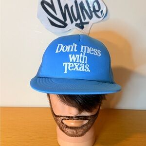 Blue 'Don't Mess with Texas' Cap Vintage